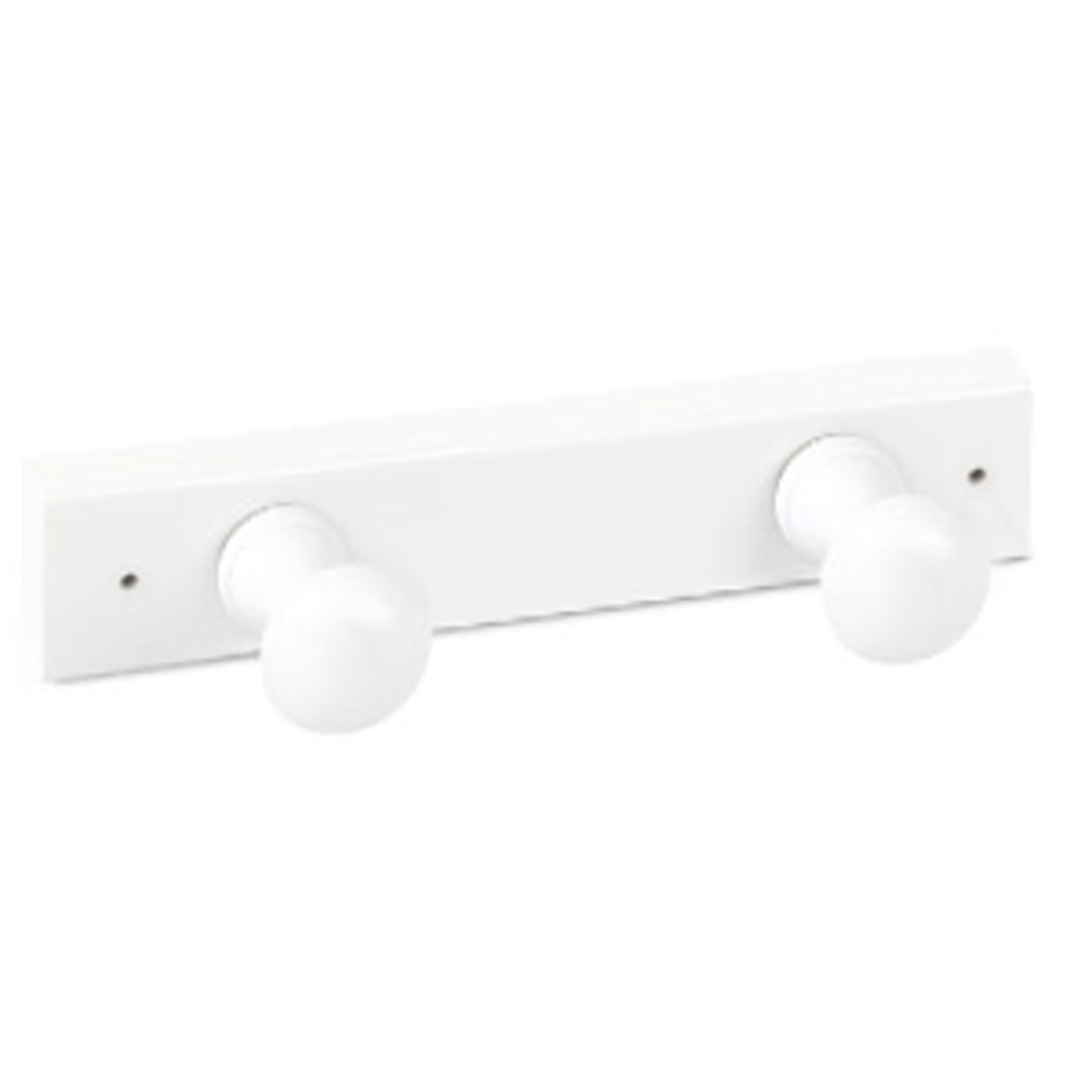 Porte manteau 2 crochets pin laqué blanc lot de 6 piéces - Bois