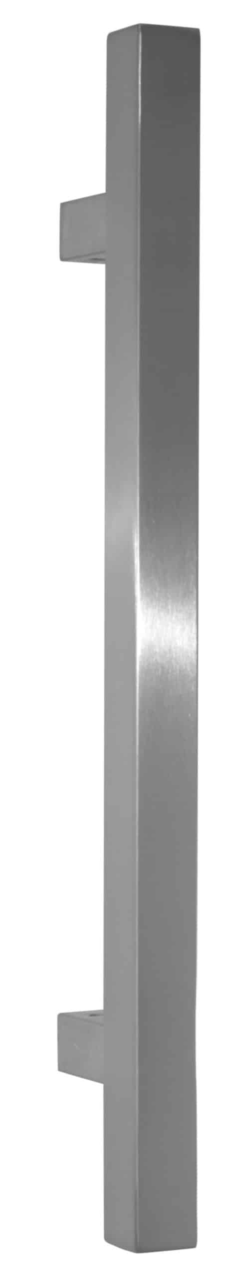 Poignée de tirage Carrée 25x25 mm - Entraxe=350 - S=70 - L=500 mm - INOX 304 poli - Gris / argent, Acier inoxydable