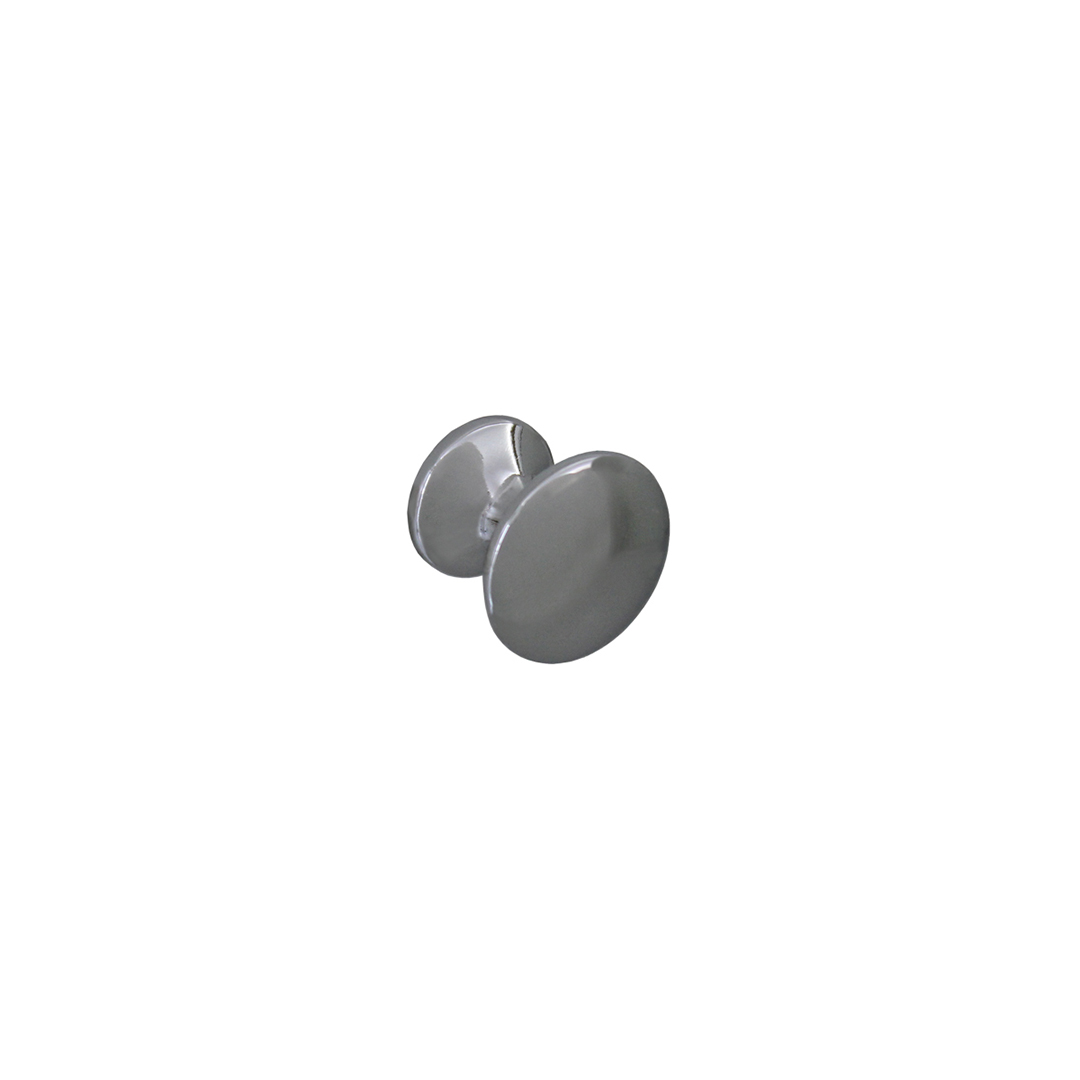 Bouton de meuble en zamac finition chrome brillant diamètre 25 mm - Gris / argent, Zamak