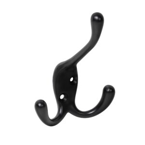 Porte manteau triple zamac noir 100 mm lot de 12 piéces – Blanc, Zamak
