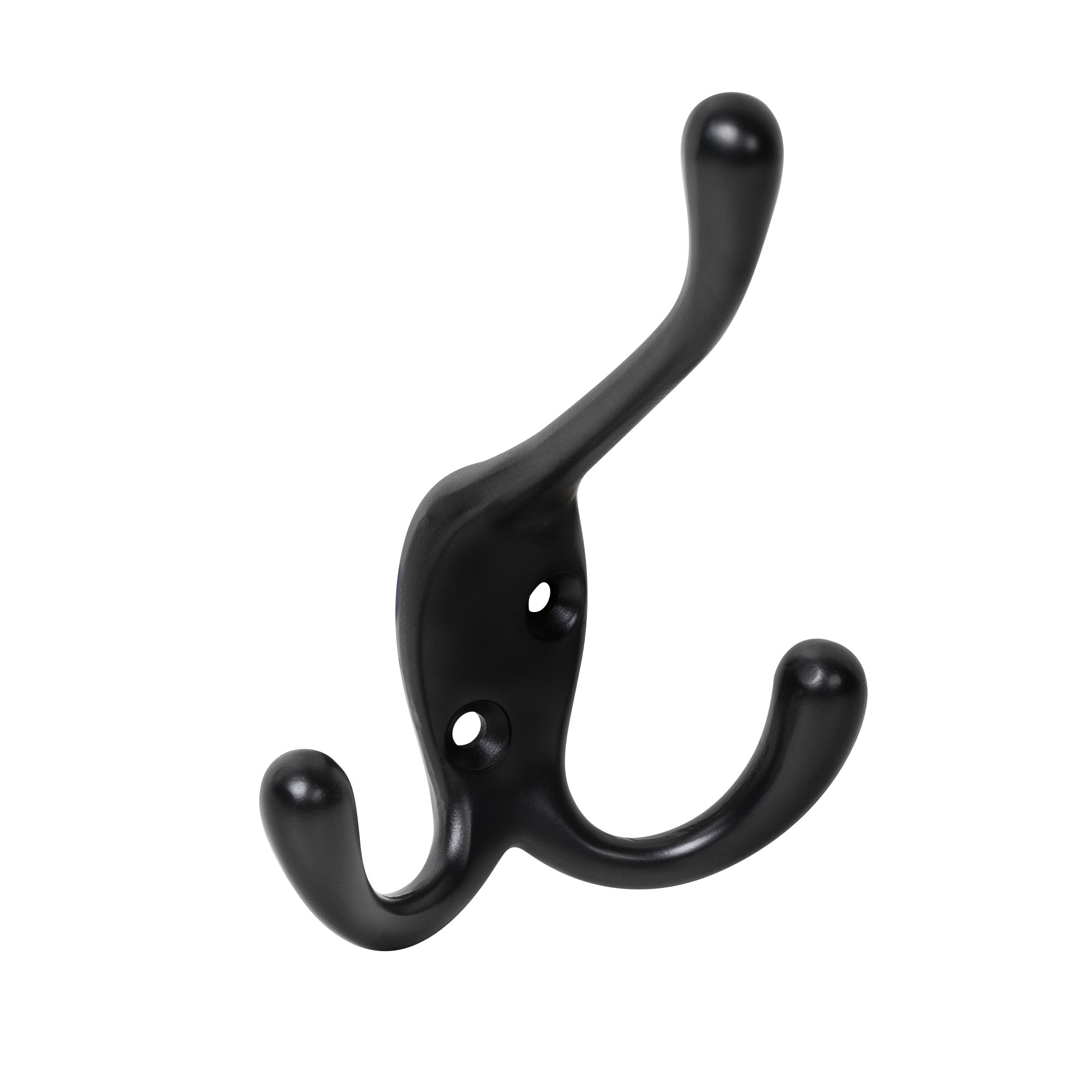 Porte manteau triple zamac noir 100 mm lot de 12 piéces - Blanc, Zamak