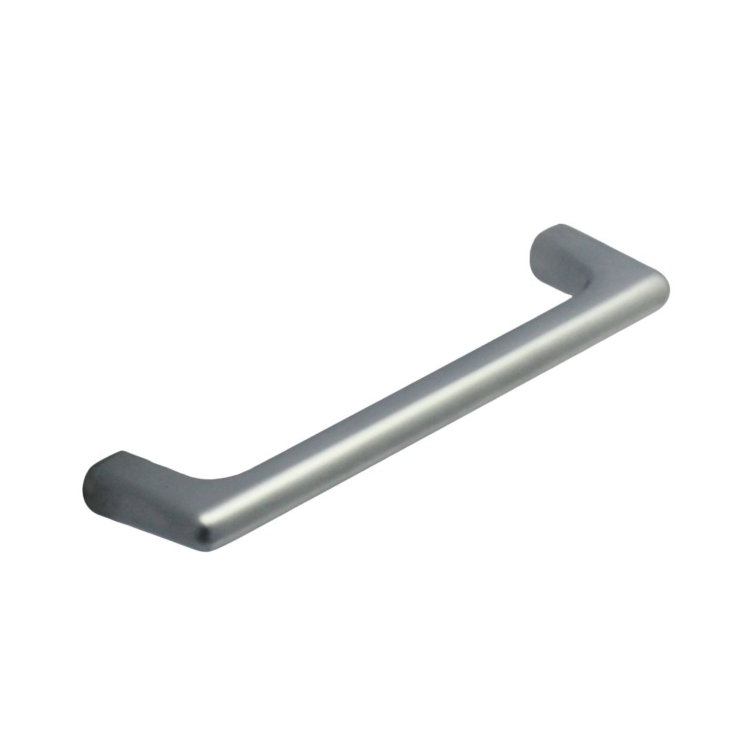 Poignée de meuble en zamac finition chrome mat e 128 mm - Gris / argent, Zamak