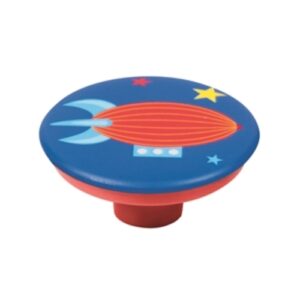 Bouton de meuble abs diamètre 50 mm  sérigrafié zeppelin lot de 36 piéces – Bleu