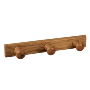 Porte manteau 3 crochets pin laqué miel lot de 6 piéces – Marron, Bois