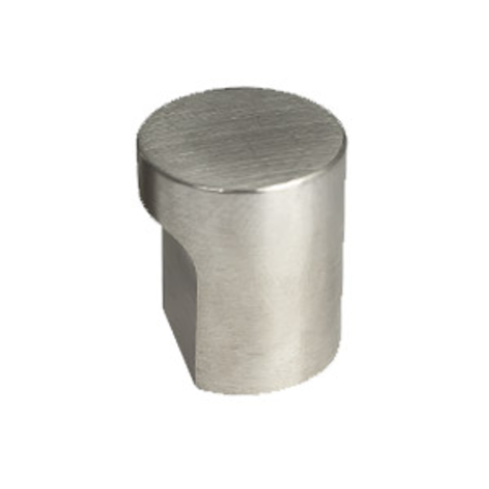 Bouton de meuble acier nickel brossé diamètre 20 mm lot de 12 piéces - Gris / argent, Acier nickelé