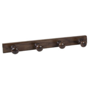 Porte manteau 4 crochets pin laqué noyer lot de 6 piéces – Marron, Bois