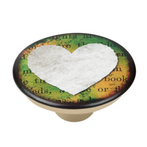 Bouton de meuble abs diamètre 50 mm sérigrafié cœur 5 lot de 36 piéces – Vert