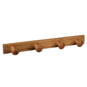 Porte manteau 4 crochets pin laqué miel lot de 6 piéces – Beige, Bois