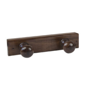 Porte manteau 2 crochets pin laqué noyer lot de 9 piéces – Marron, Bois