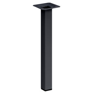 Pied de table acier carré d25x25 x h700mm peint noir lot de 8 piéces