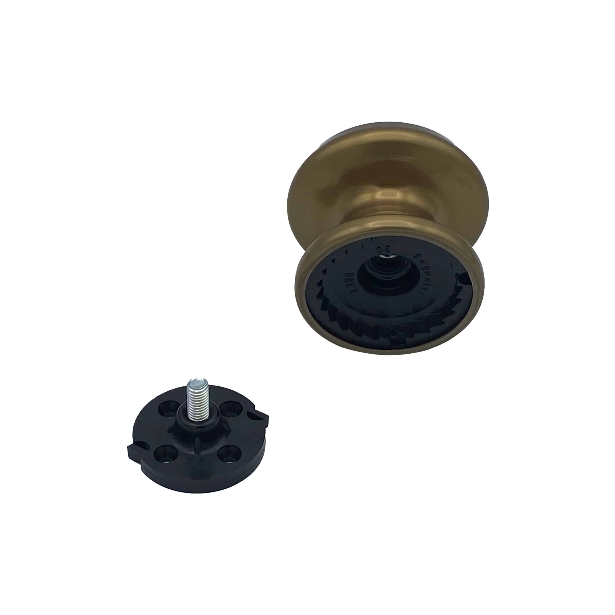 Bouton tirant de porte fixe Ø80 mm en aluminium Bronze poli - breveté - Orange / cuivré – Image 3