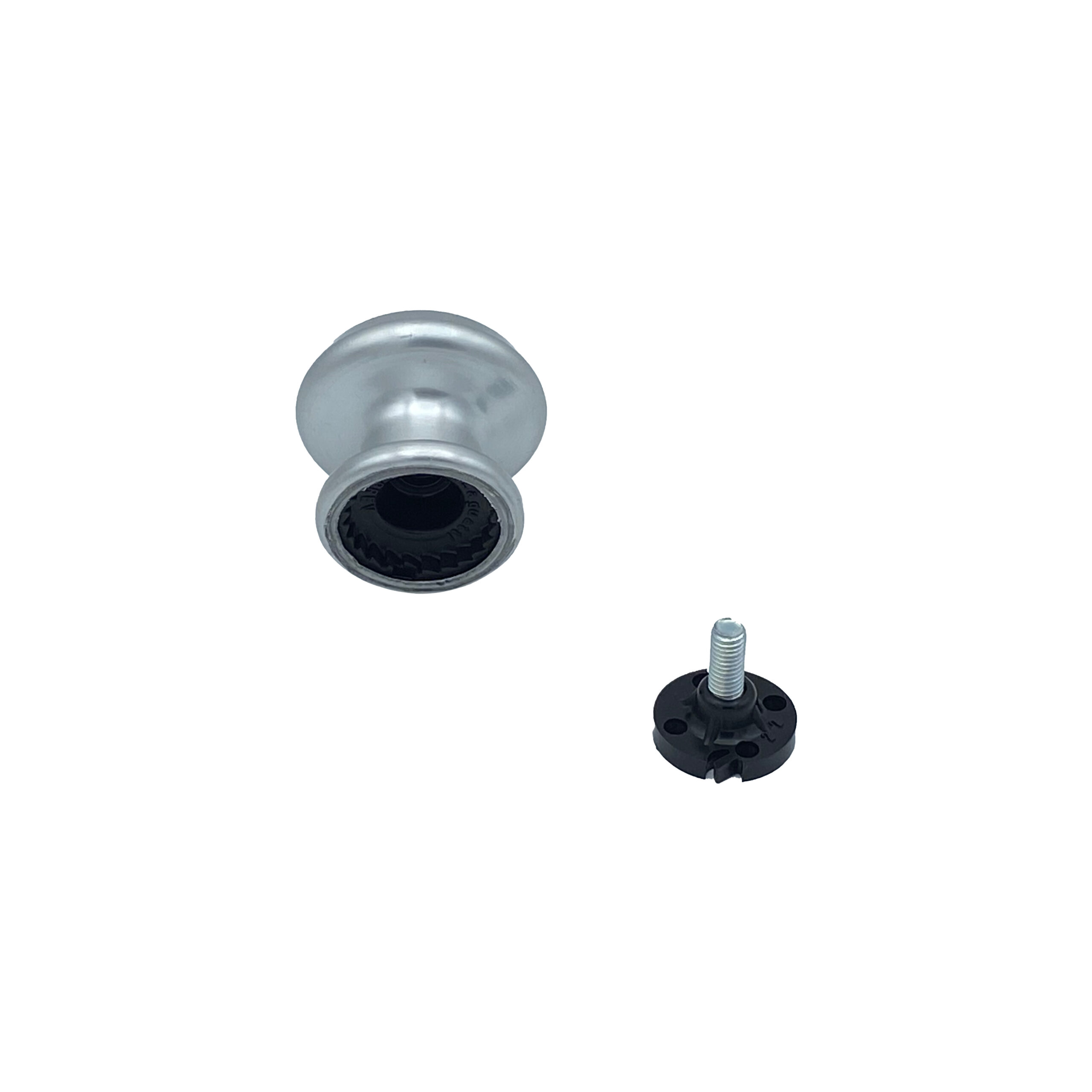 Bouton tirant de porte fixe Ø60 mm en aluminium Argent poli - breveté - Gris / argent – Image 3