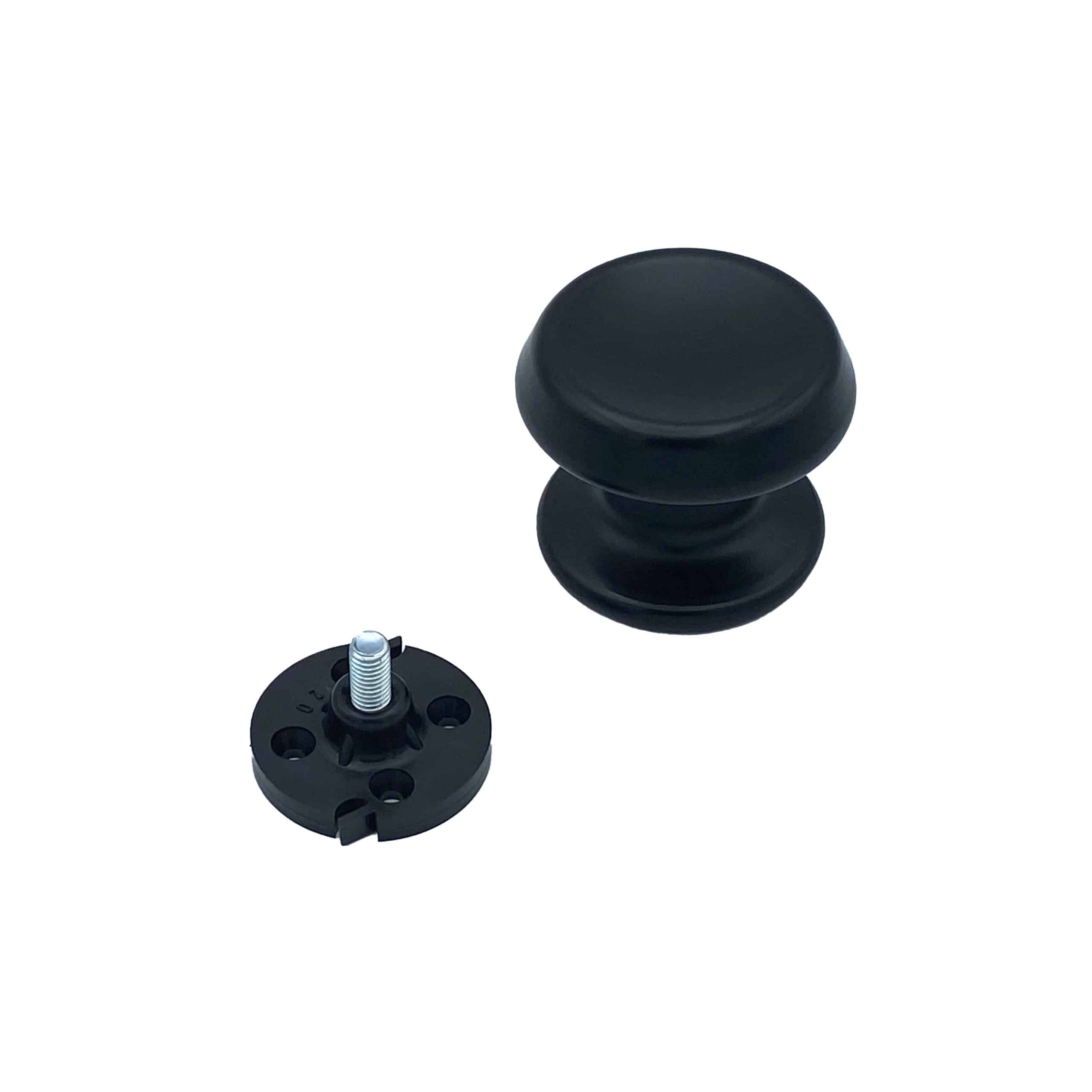 Bouton tirant de porte fixe Ø70 mm en aluminium Noir - breveté - lot de 6 Bouton – Image 2