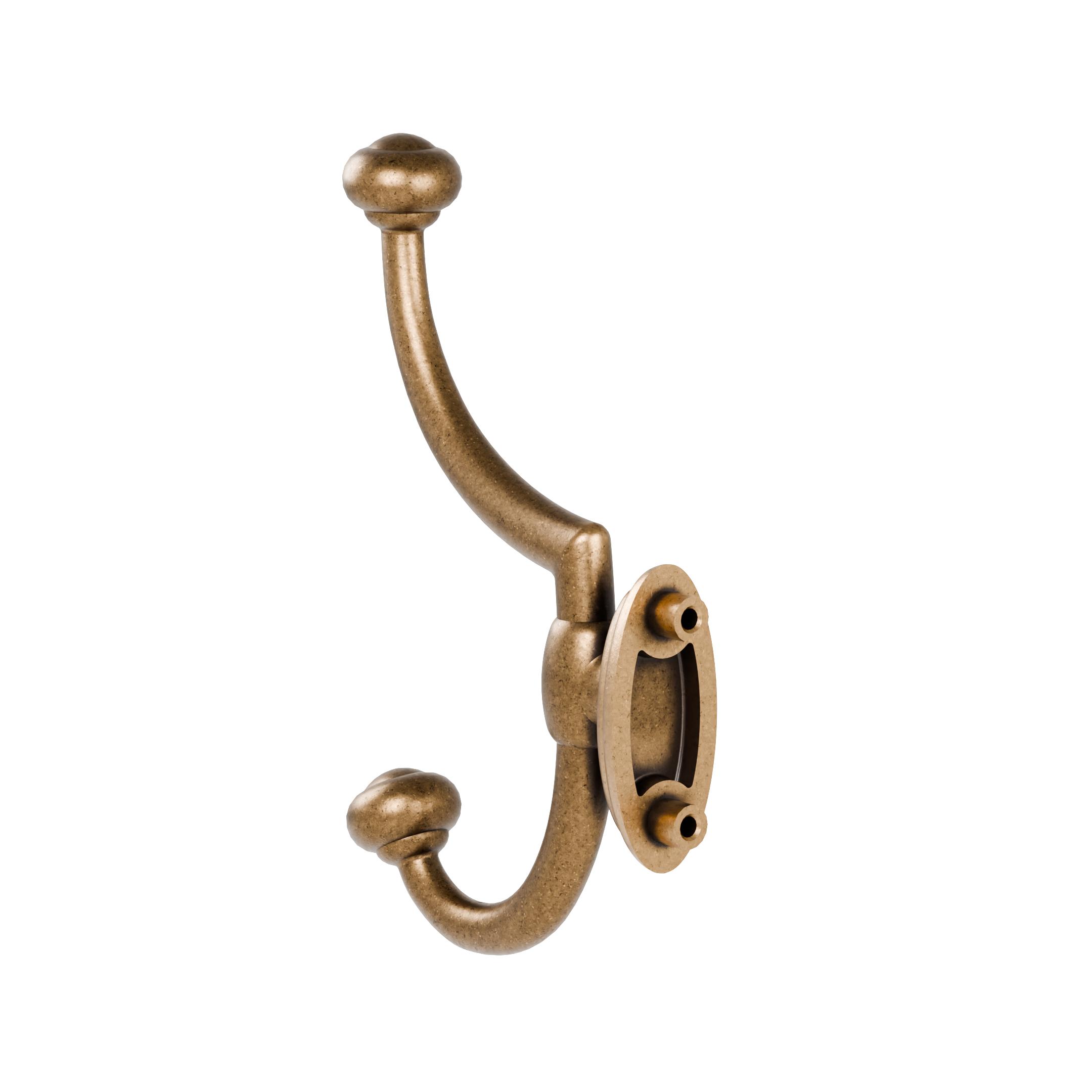 Portemanteau en zamac Entraxe 32mm Florence antique - Marron, Zamak - Imagen 4