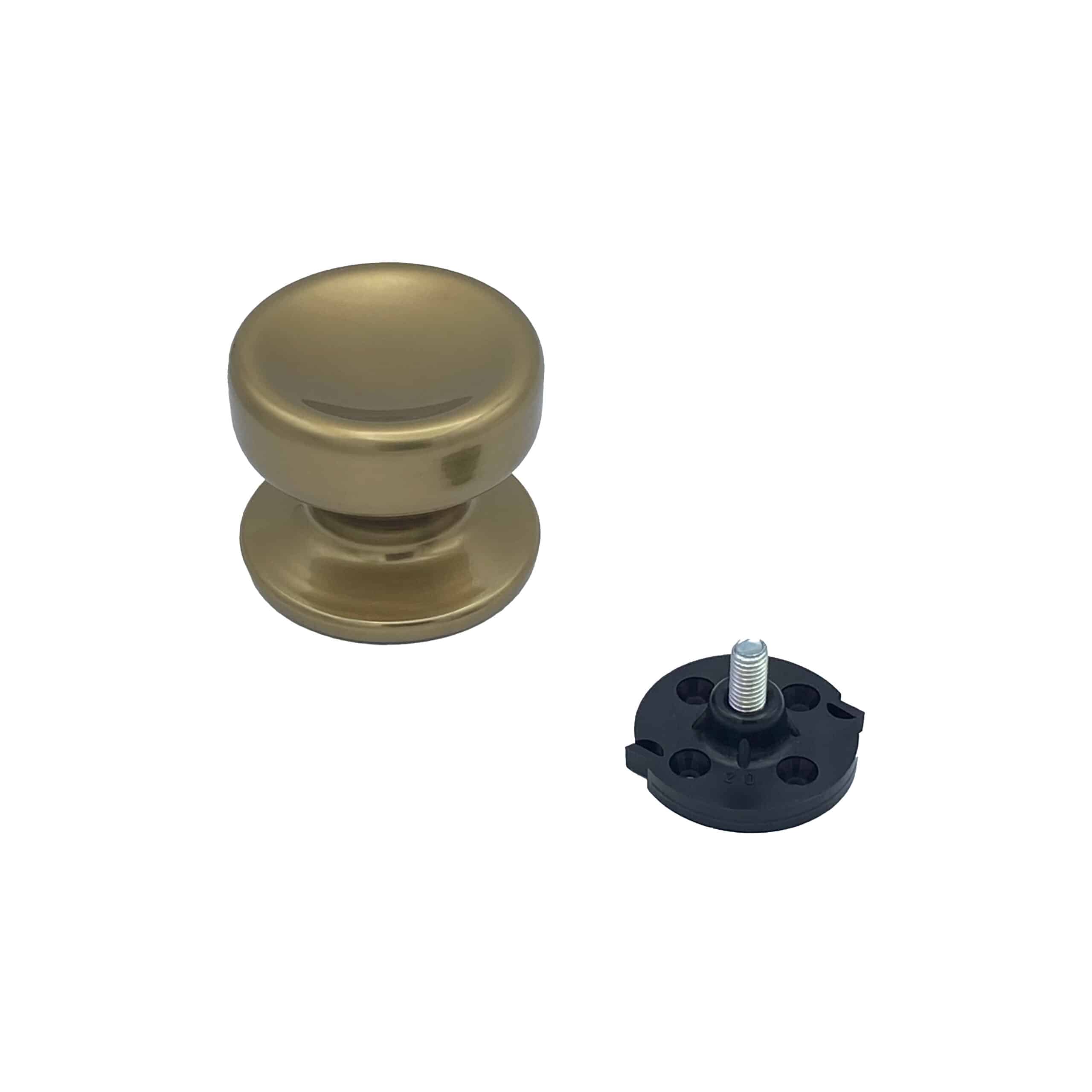 Bouton tirant de porte fixe Ø70 mm en aluminium Bronze poli - breveté - Orange / cuivré – Image 2