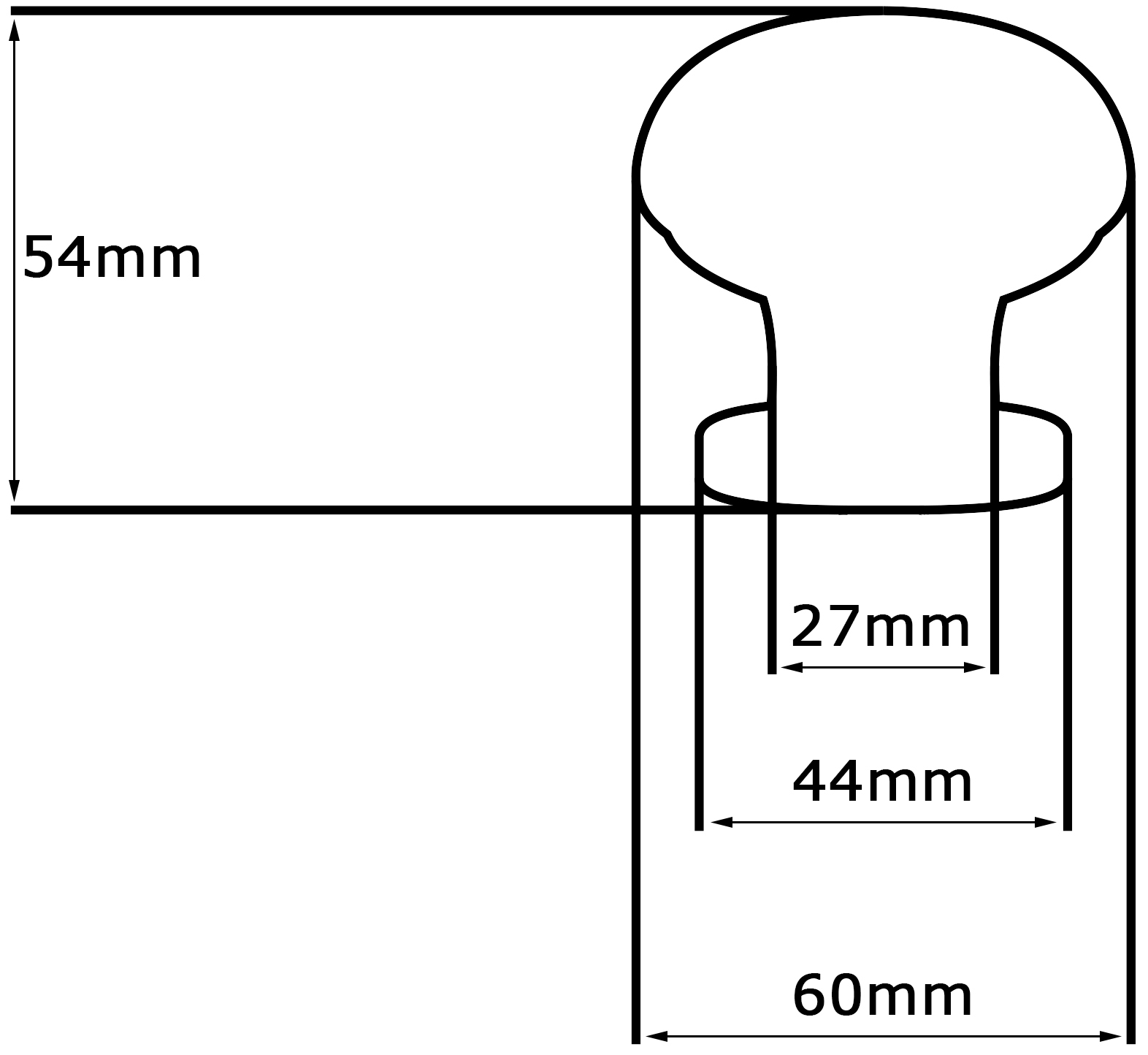 Poignée bouton de Porte en Aluminium Ø60 mm - couple complet - Laiton poli- lot de 6 Bouton - Jaune / doré - Imagen 5