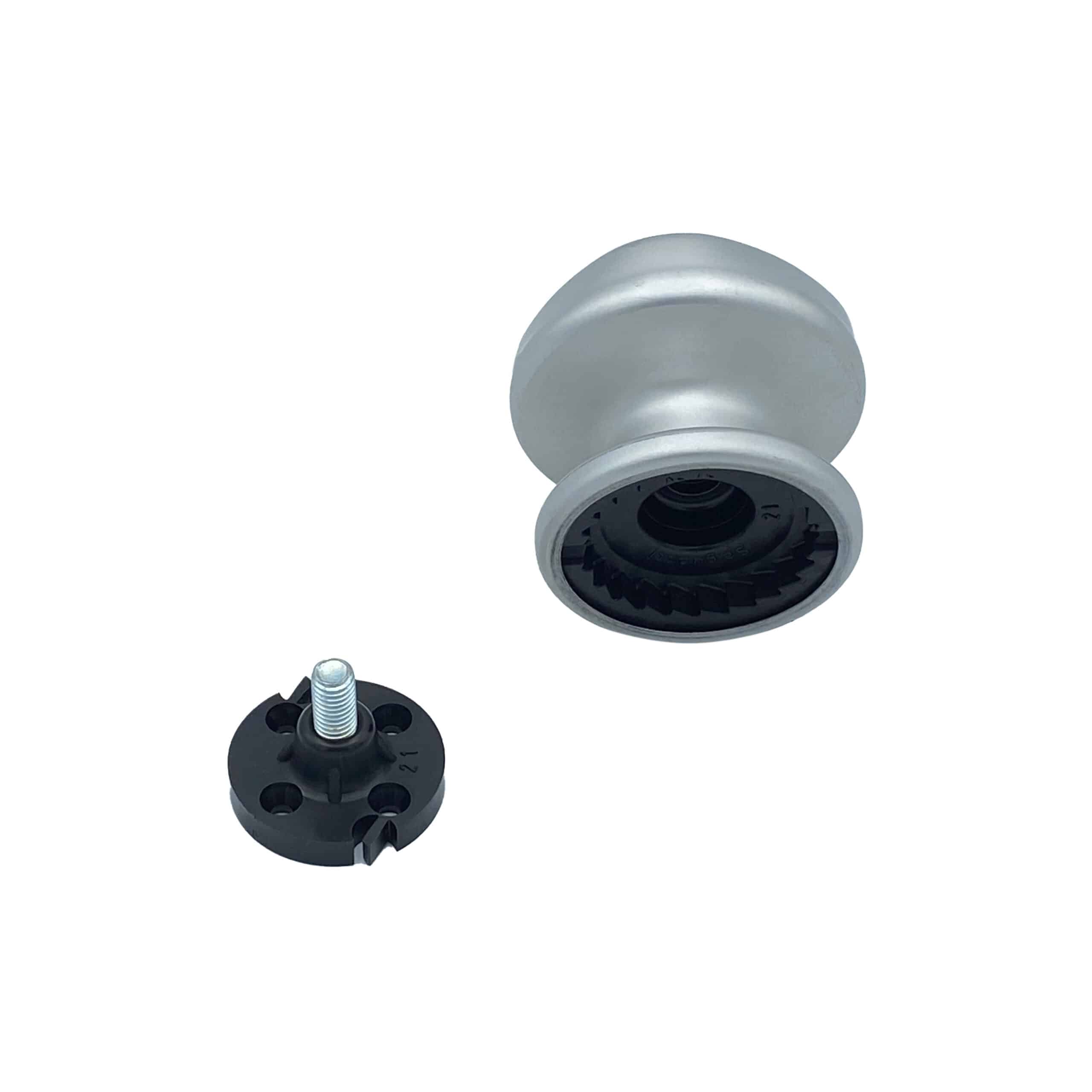 Bouton tirant de porte fixe Ø70 mm en aluminium Gris argent - breveté - lot de 6 Bouton - Gris / argent – Image 3