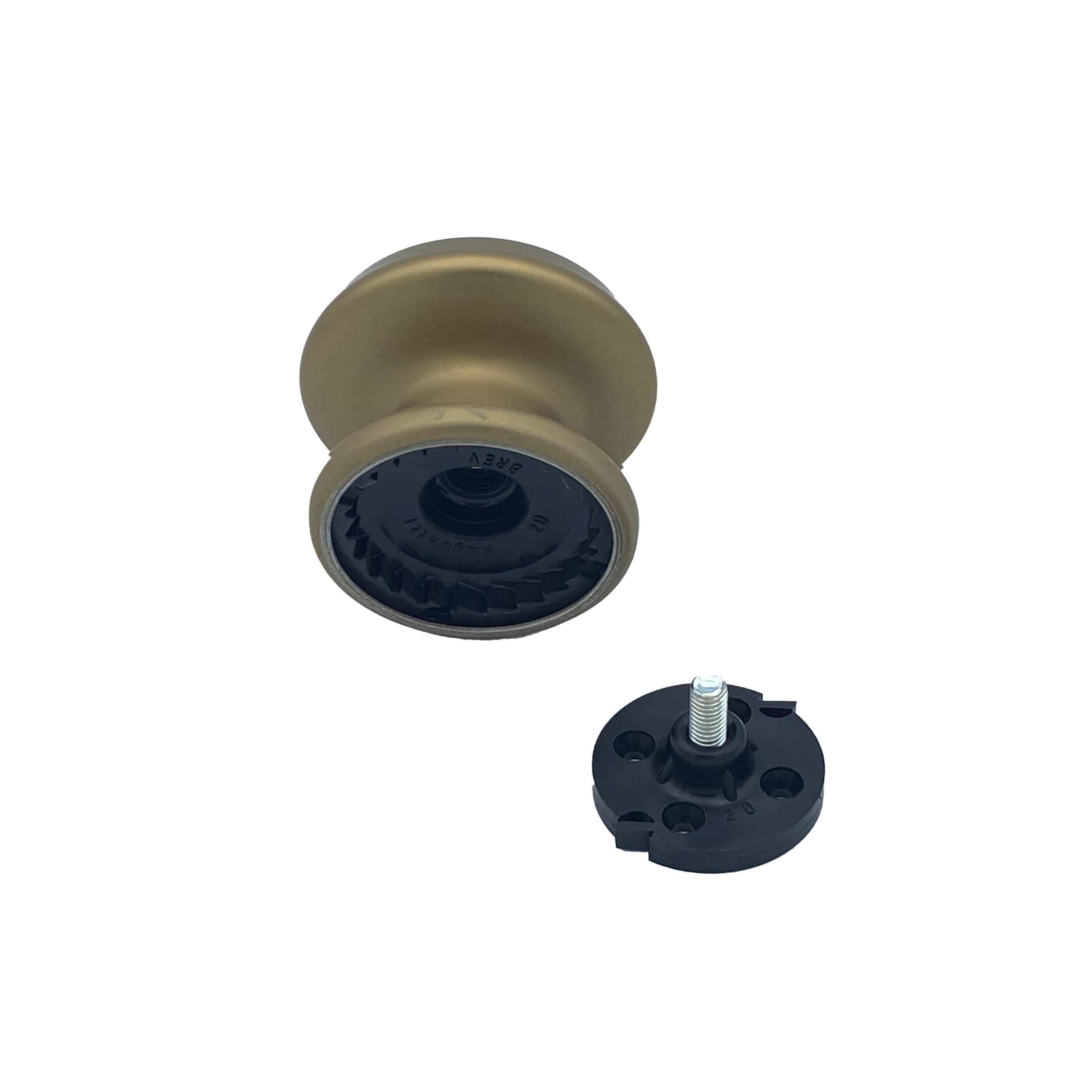 Bouton tirant de porte fixe Ø80 mm en aluminium Bronze satiné - breveté - Orange / cuivré - immagine 3