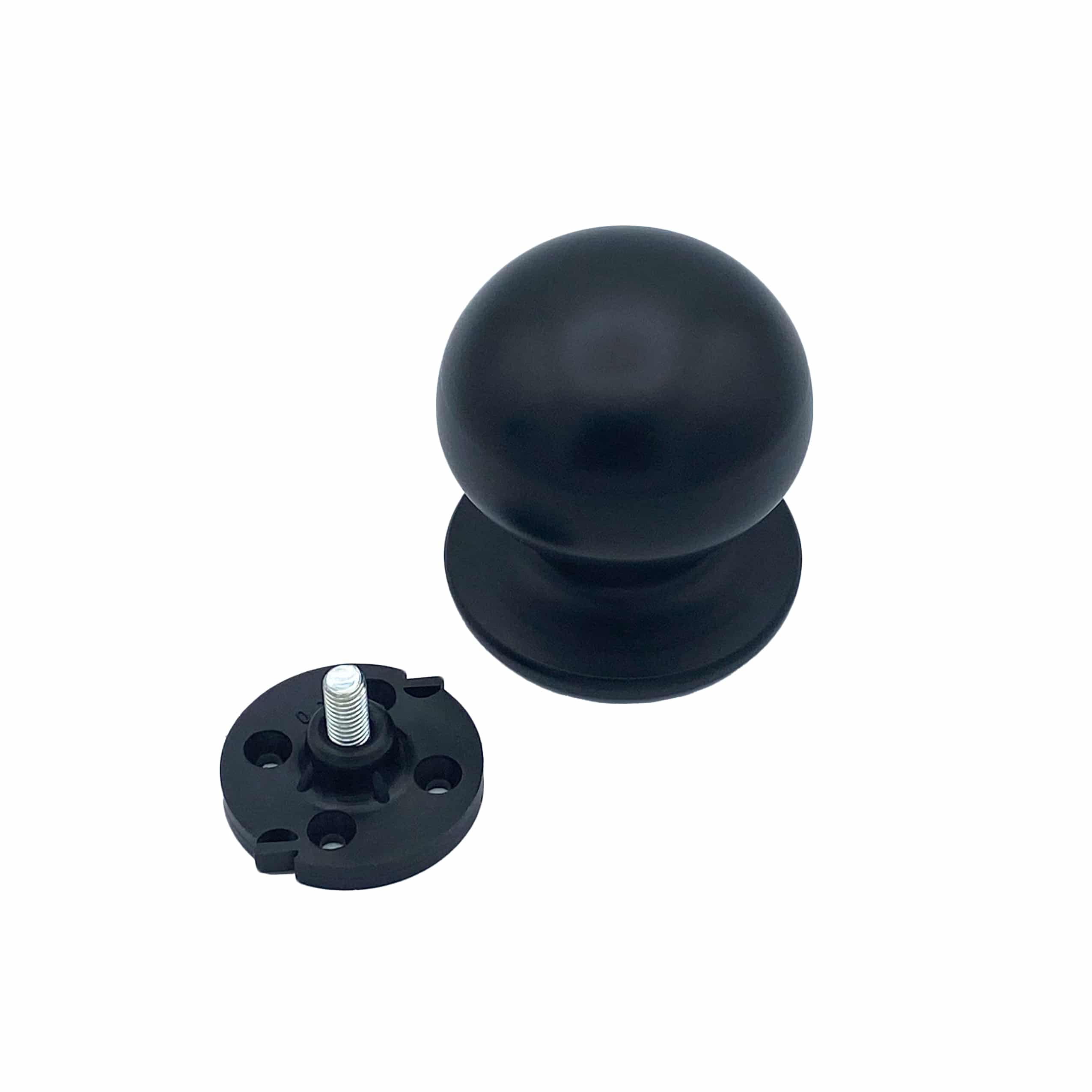 Bouton tirant de porte fixe Ø70 mm en aluminium Noir - breveté - lot de 6 Bouton - immagine 2