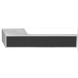 2 Poignée  rosace monolithe, chrome satinées, Garantie 5 ans, pour porte intérieure sans clé. – Gris / argent, Zamak
