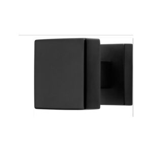 2 Bouton rosace carrée Système de montage ultrarapide Click Clack, noir, Garantie 5 ans, pour porte intérieure sans clé. – Zamak