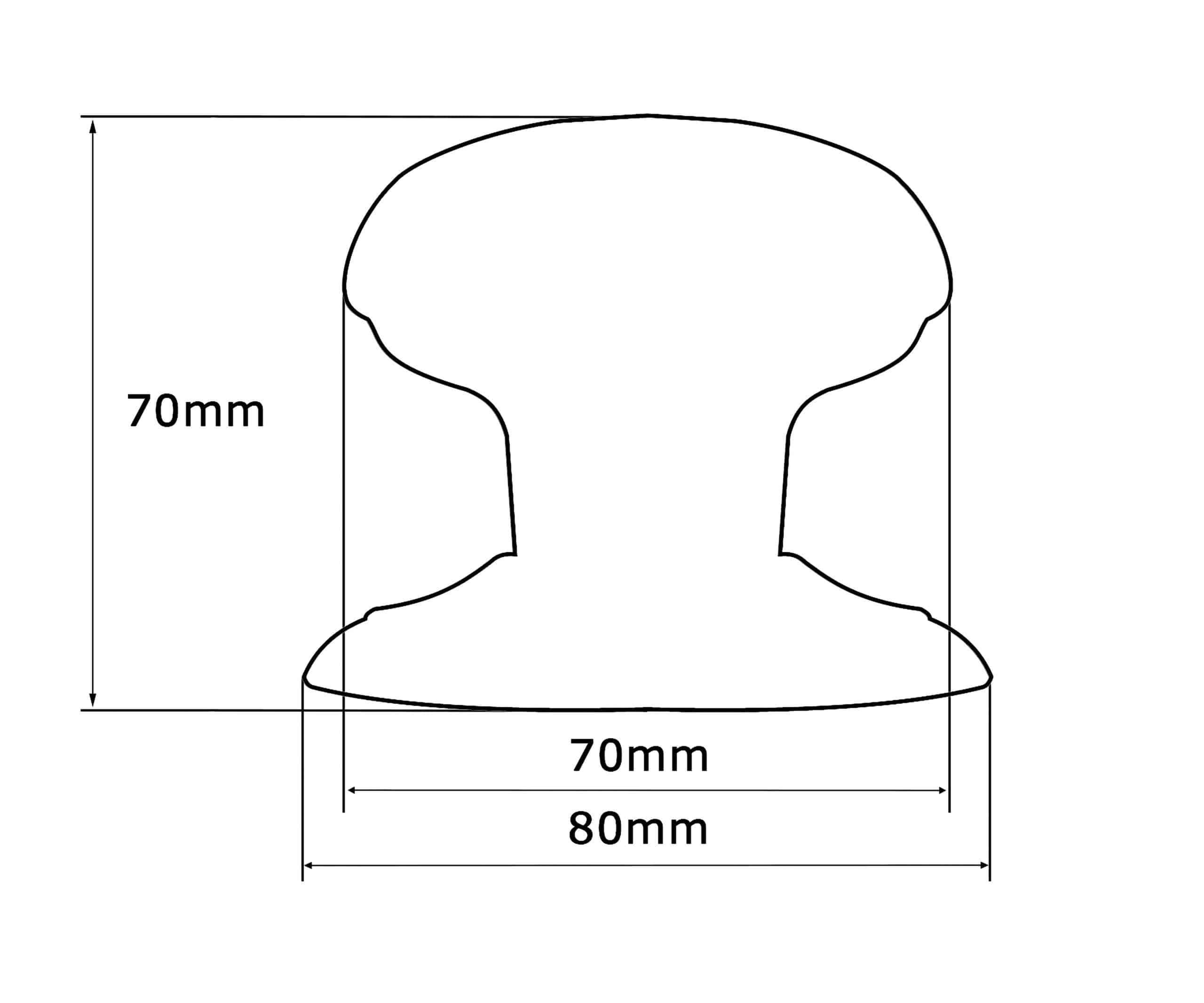Bouton fixe de tirage de porte en Laiton Ø70 mm Laiton poli- lot de 6 Bouton - Jaune / doré – Image 5