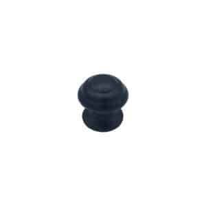 Bouton tirant de porte fixe Ø60 mm en aluminium Noir – breveté