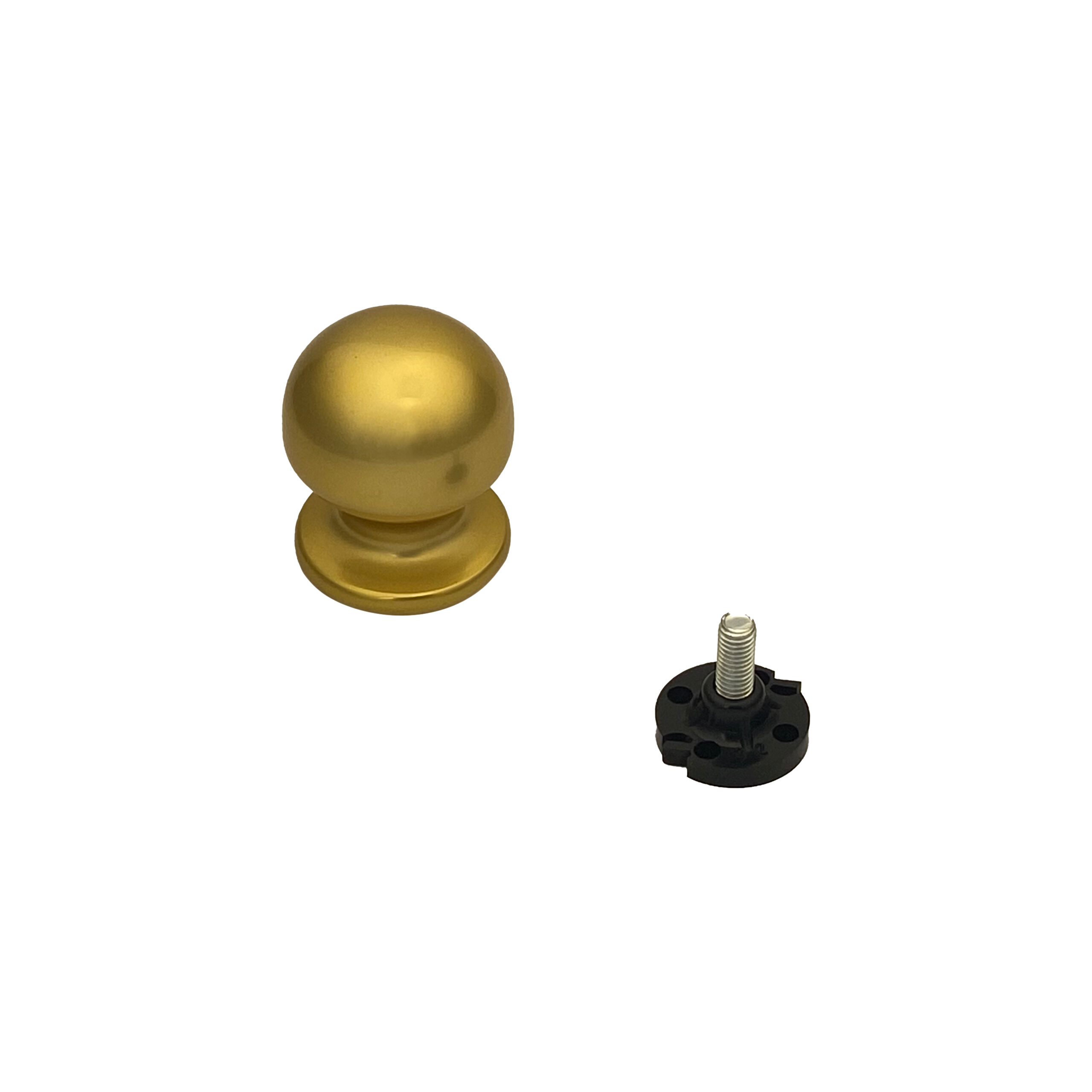 Bouton tirant de porte fixe Ø50 mm en aluminium Or poli - breveté - Jaune / doré – Image 2