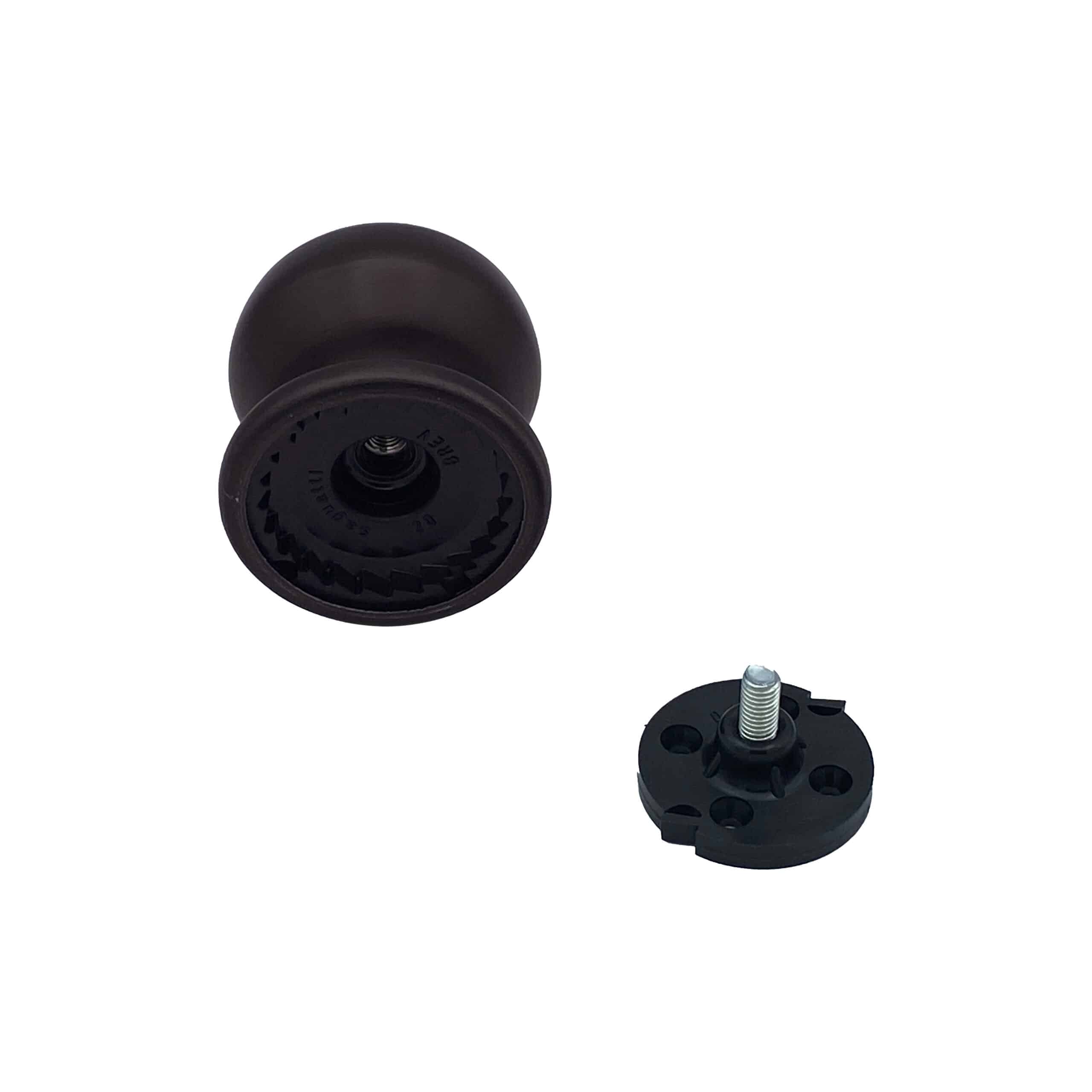 Bouton tirant de porte fixe Ø70 mm en aluminium Marron foncé - breveté - lot de 6 Bouton – Image 3