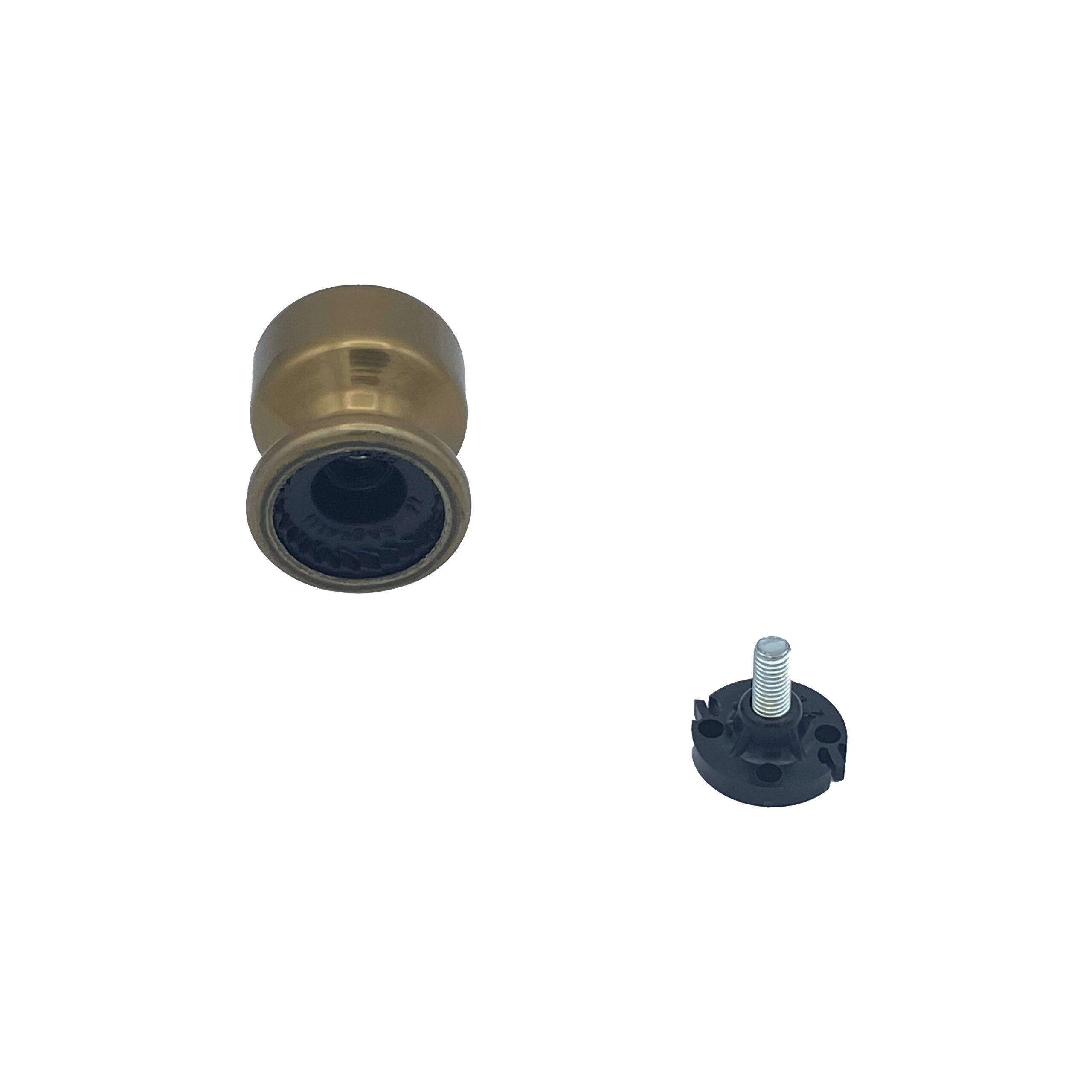 Bouton tirant de porte fixe Ø50 mm en aluminium Bronze poli - breveté - Orange / cuivré – Image 3
