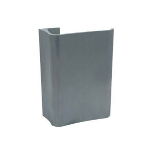 Poignée de tirage en aluminium pour portes  H 150mm anodisé Argent satiné- lot de 6 Bouton – Gris / argent