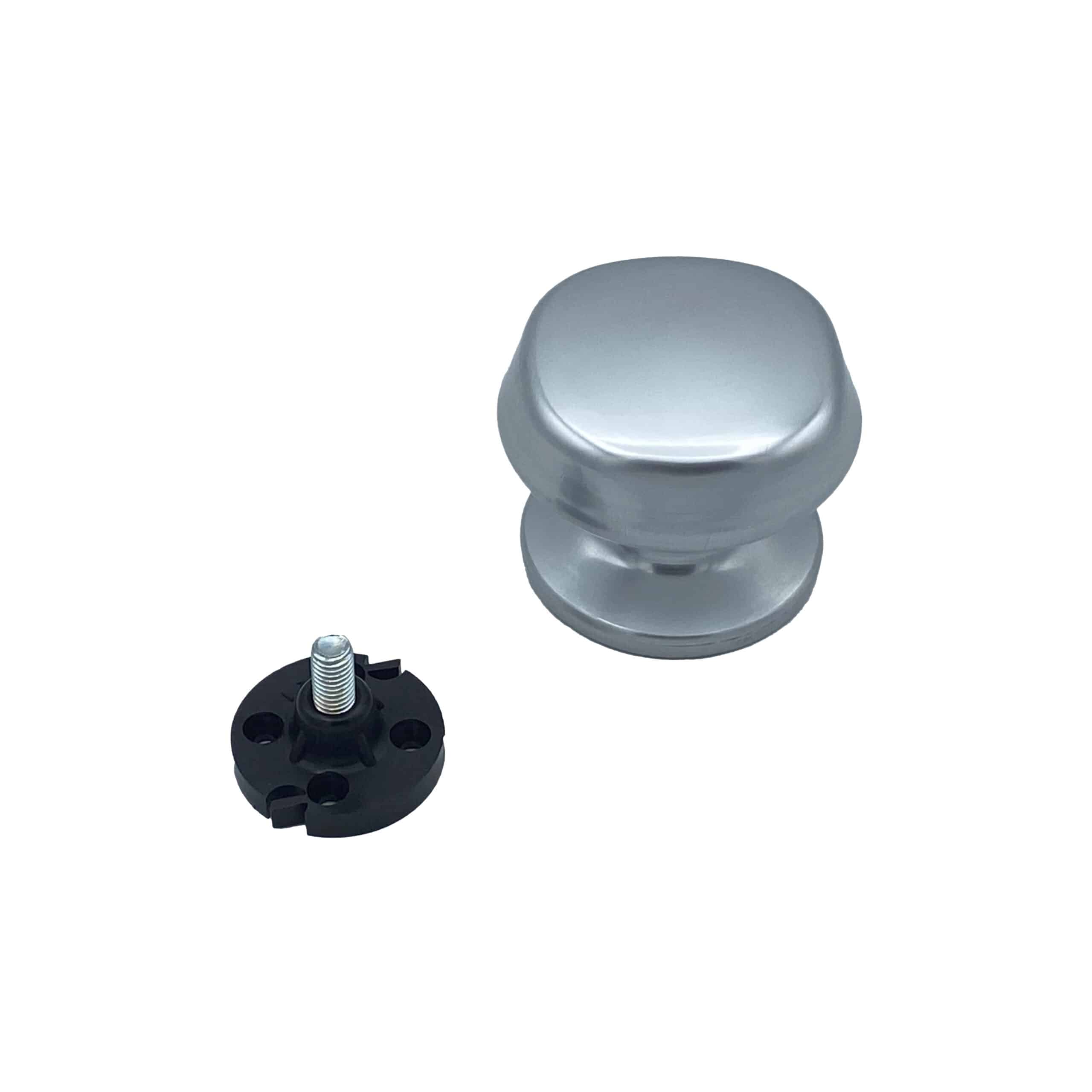 Bouton tirant de porte fixe Ø70 mm en aluminium Argent poli - breveté - lot de 6 Bouton - Gris / argent – Image 2