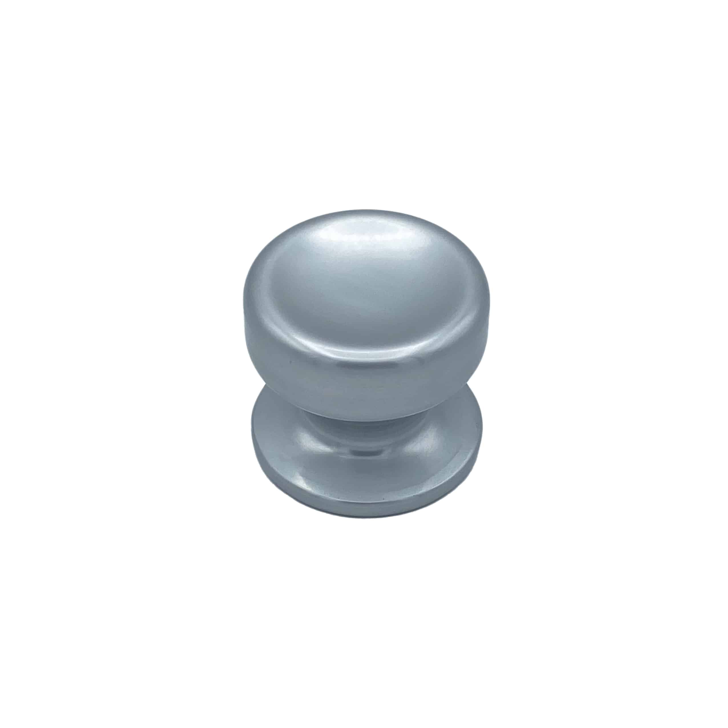 Bouton tirant de porte fixe Ø70 mm en aluminium Argent poli - breveté - Gris / argent