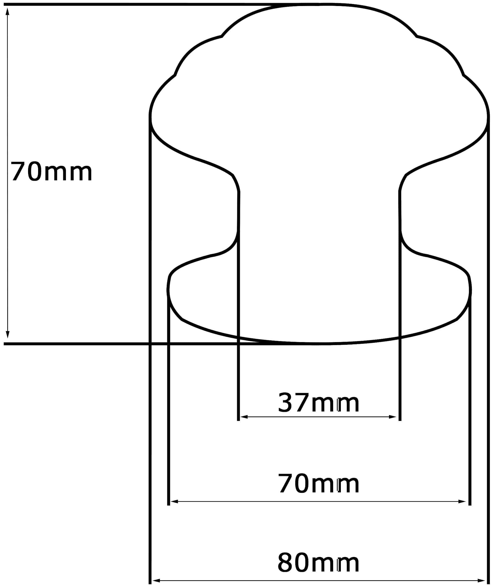 Bouton tirant de porte fixe Ø80 mm en aluminium Gris argent - breveté - Gris / argent – Image 5