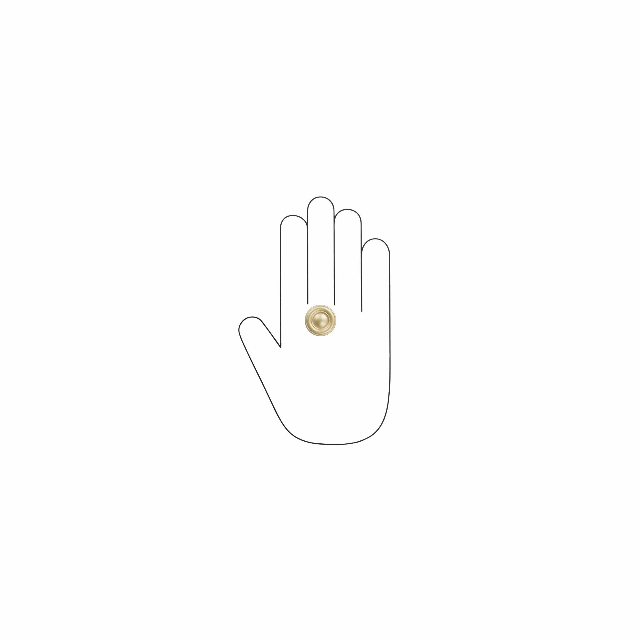 Bouton pour meuble en zamac Diamètre 25mm Fintion Galver - Jaune / doré, Zamak – Image 4