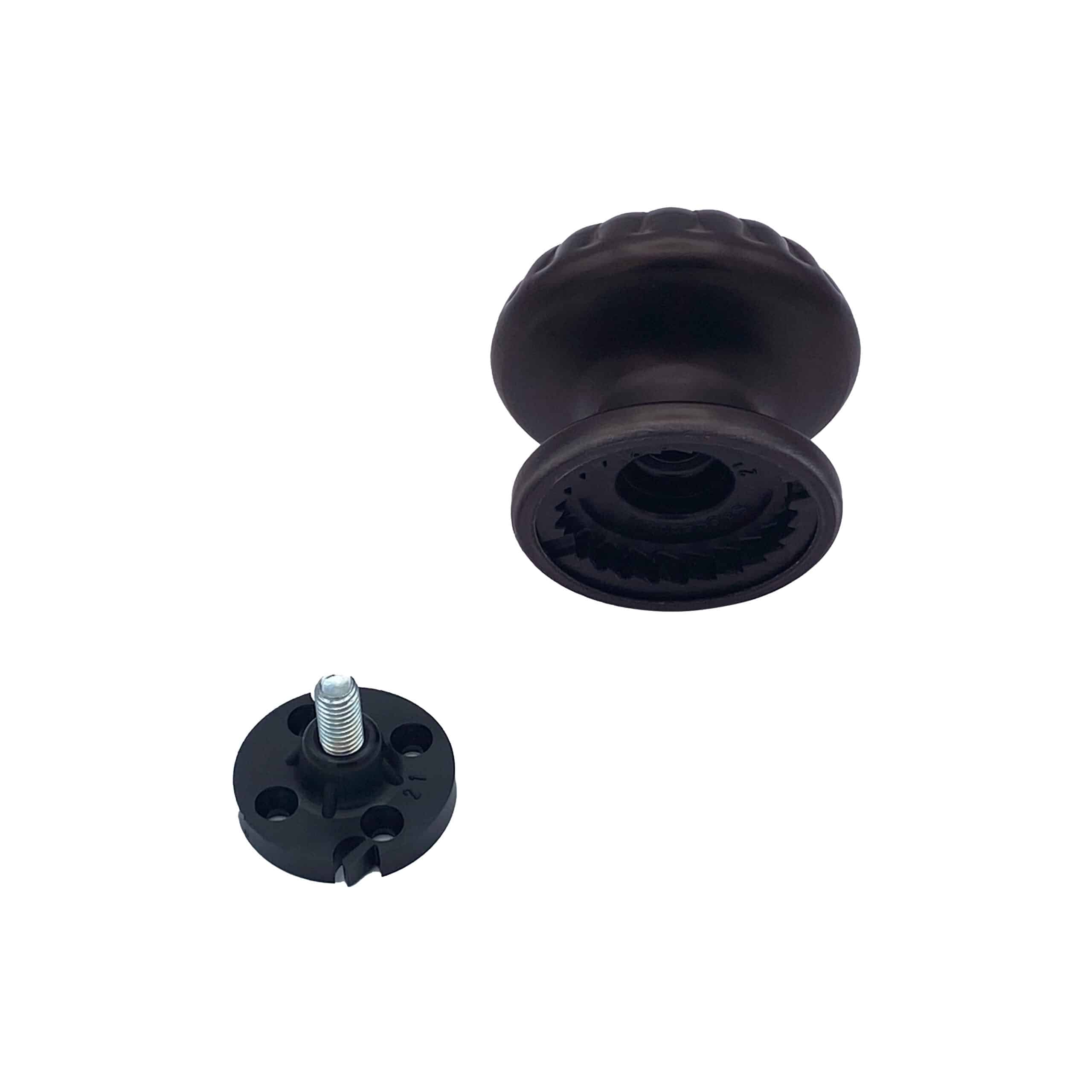 Bouton tirant de porte fixe Ø70 mm en aluminium Marron foncé - breveté - lot de 6 Bouton – Image 3