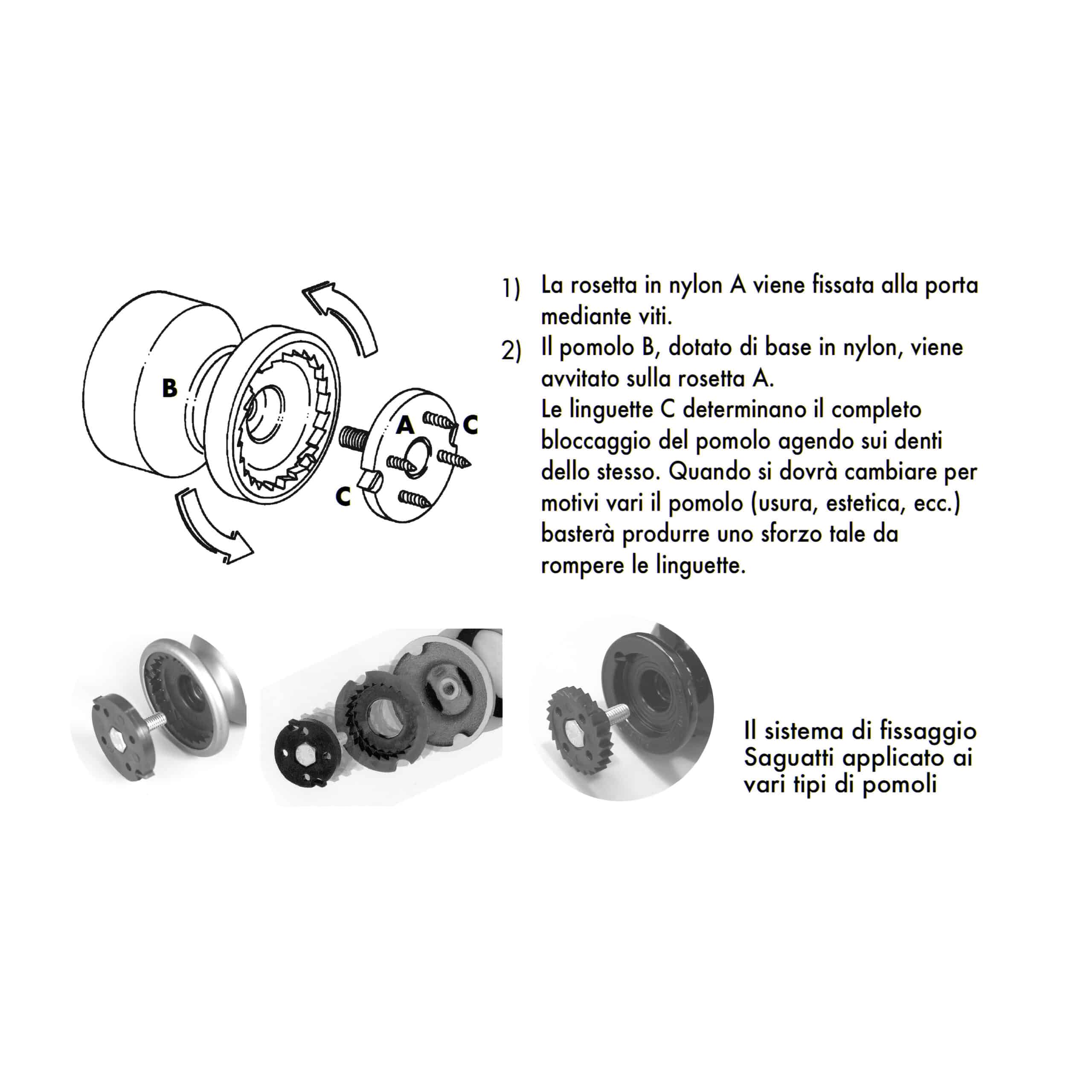 Bouton tirant de porte fixe Ø70 mm en aluminium Argent poli - breveté - lot de 6 Bouton - Gris / argent – Image 6