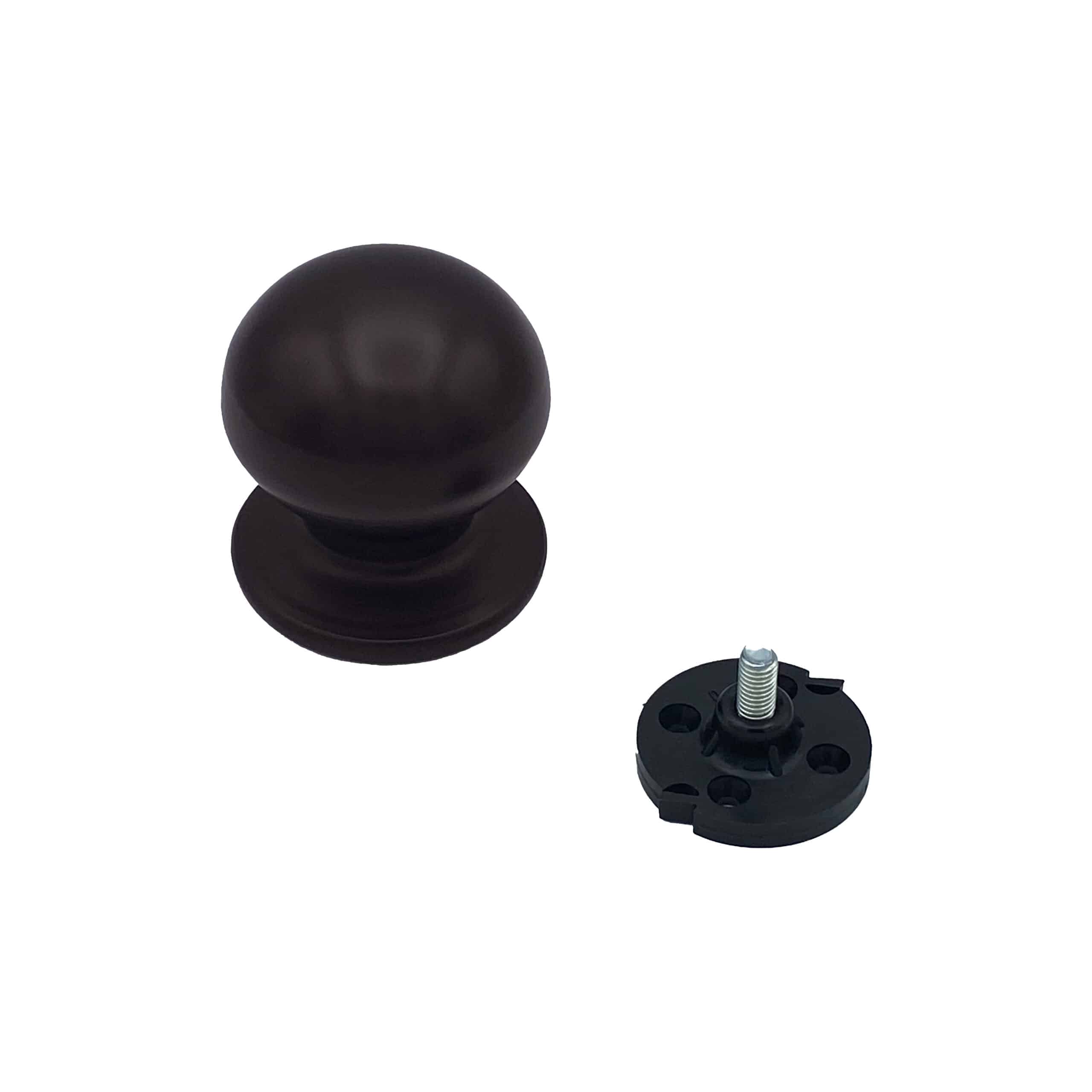 Bouton tirant de porte fixe Ø70 mm en aluminium Marron foncé - breveté - lot de 6 Bouton – Image 2