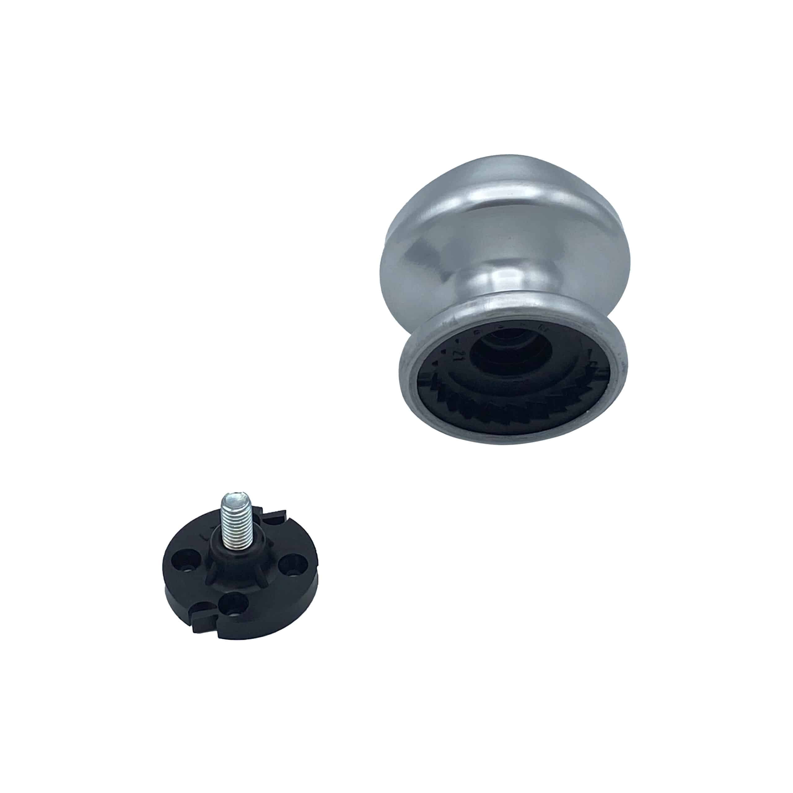 Bouton tirant de porte fixe Ø70 mm en aluminium Argent poli - breveté - lot de 6 Bouton - Gris / argent – Image 3
