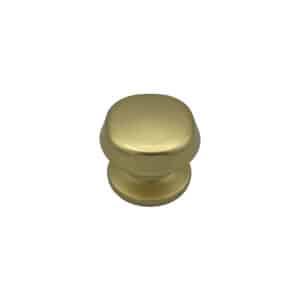 Bouton tirant de porte fixe Ø70 mm en aluminium Or satiné – breveté – lot de 6 Bouton – Jaune / doré