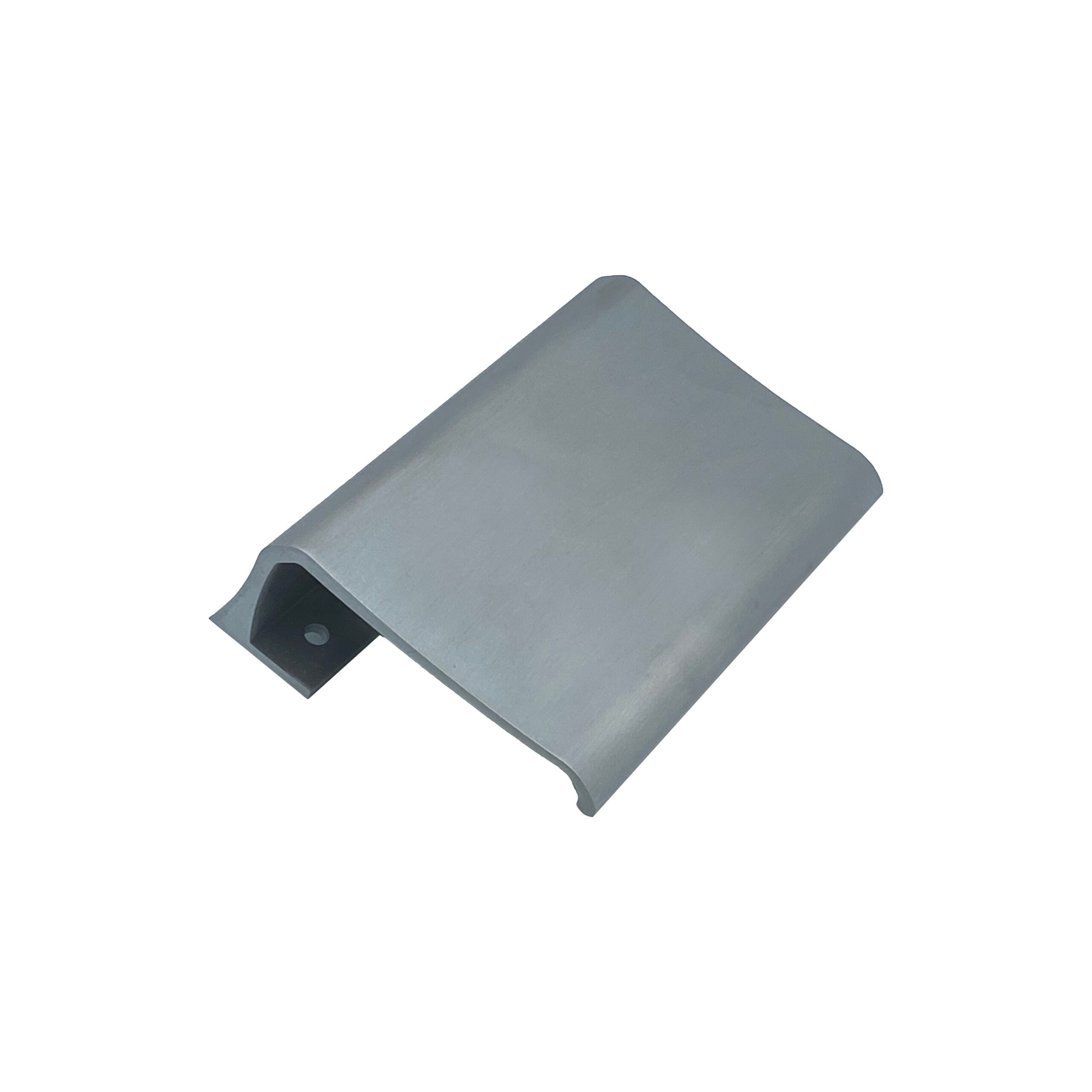 Poignée de tirage en aluminium pour portes H 150mm anodisé Argent satiné- lot de 6 Bouton - Gris / argent – Image 2