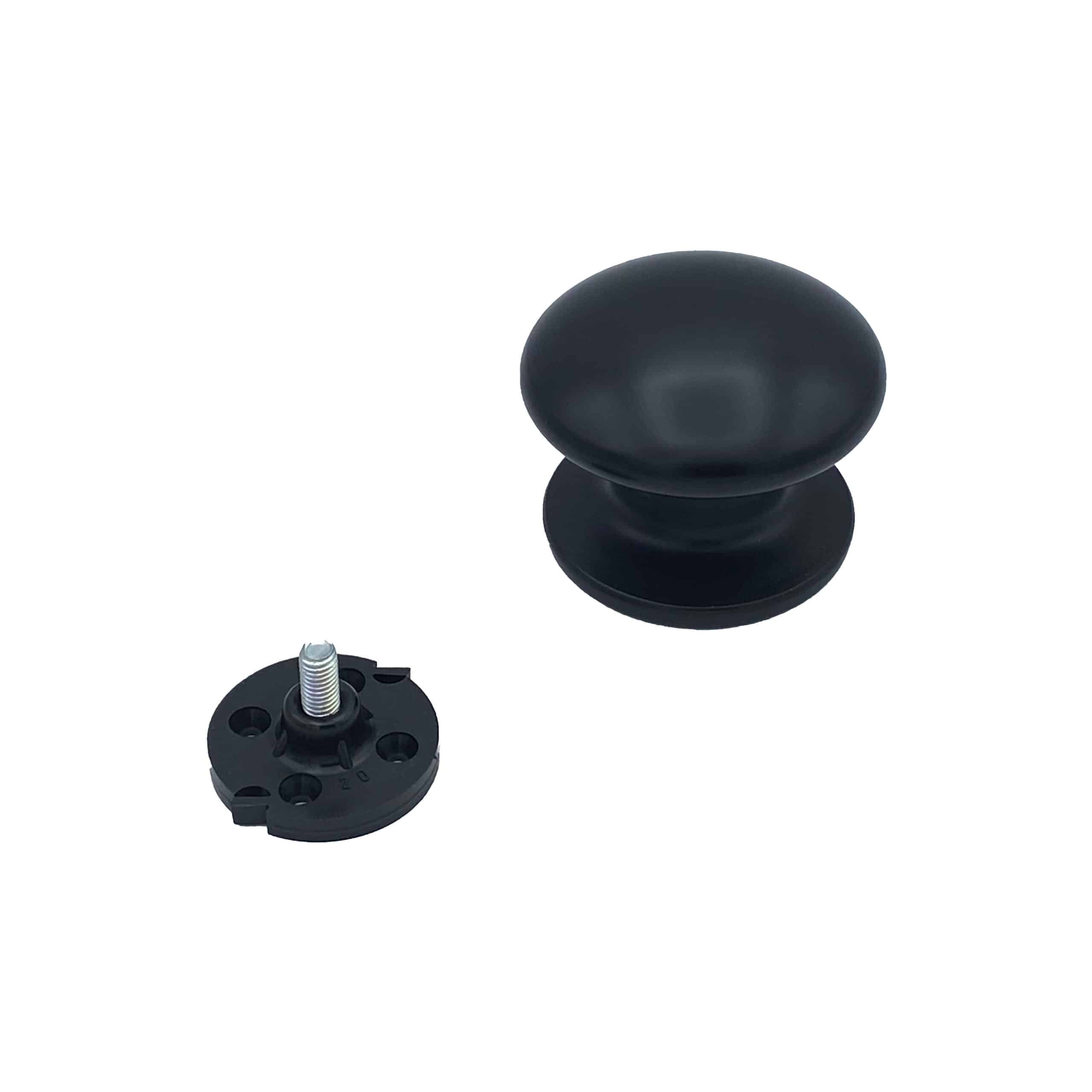 Bouton tirant de porte fixe Ø80 mm en aluminium Noir - breveté - immagine 2