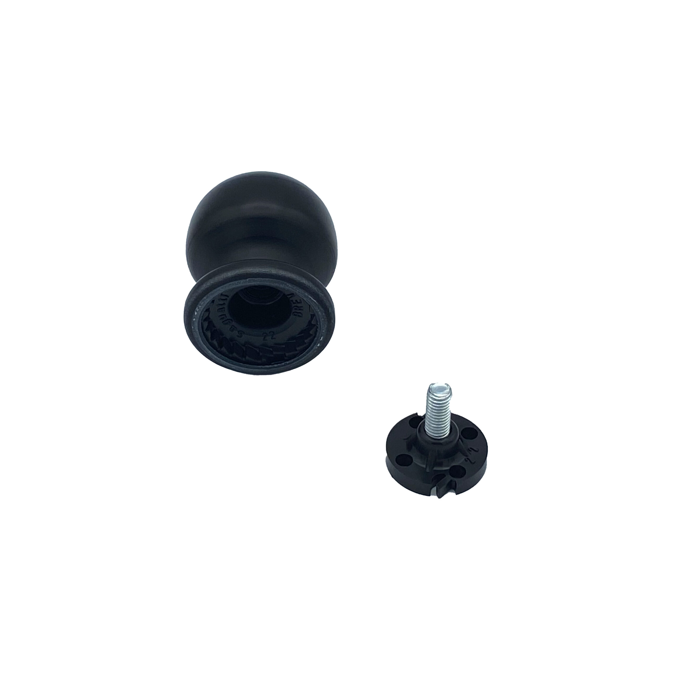 Bouton tirant de porte fixe Ø50 mm en aluminium Noir - breveté – Image 3