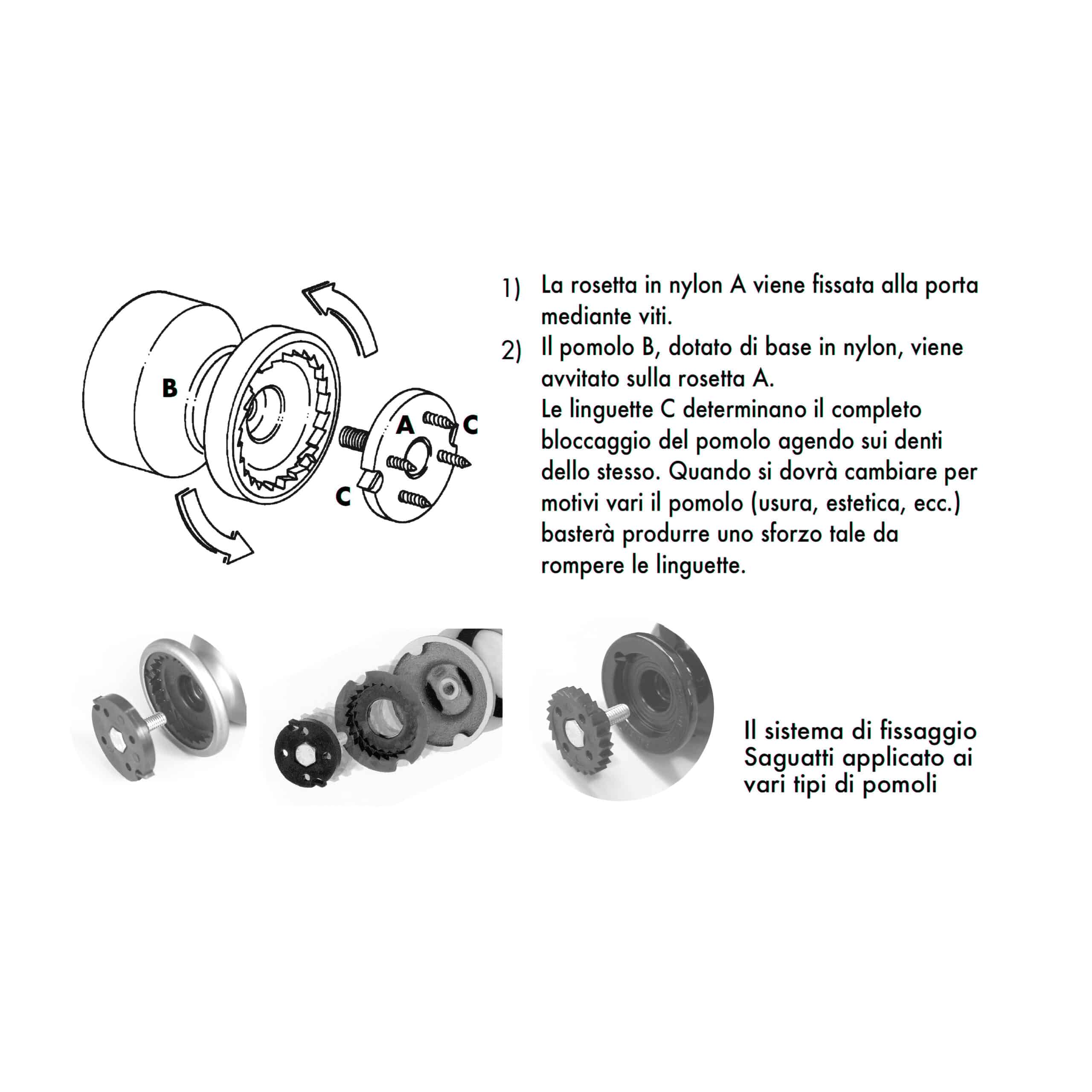 Bouton tirant de porte fixe Ø70 mm en aluminium Argent poli - breveté - lot de 6 Bouton - Gris / argent – Image 6