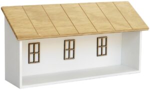 Présentoir maison en bois, h18 cm – Blanc
