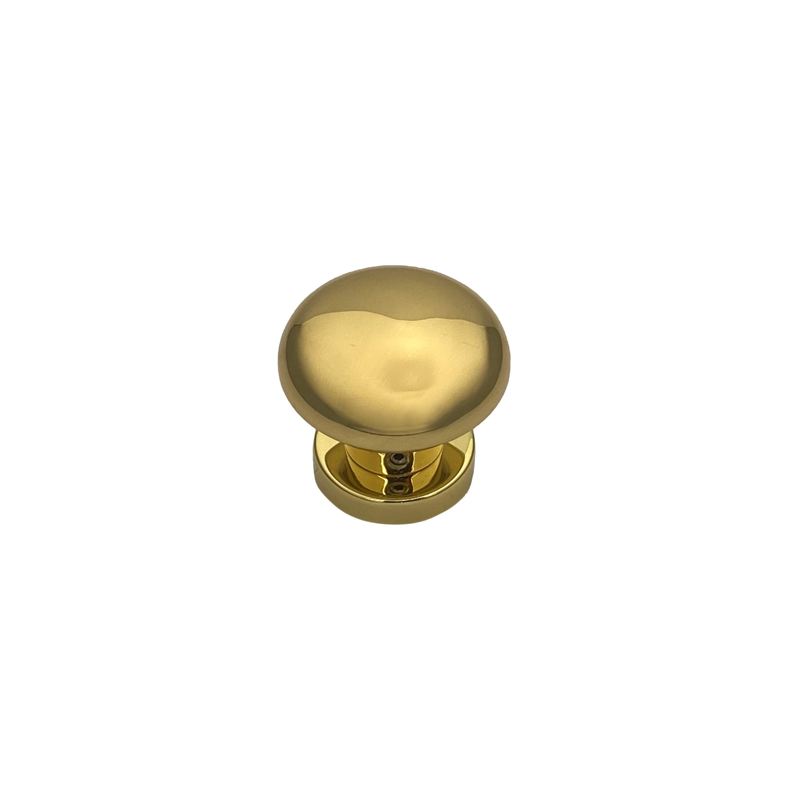 Bouton de porte tournant en laiton Ø60 mm avec carré d'expansion 7 ou 8 mm - lot de 6 Bouton - Jaune / doré