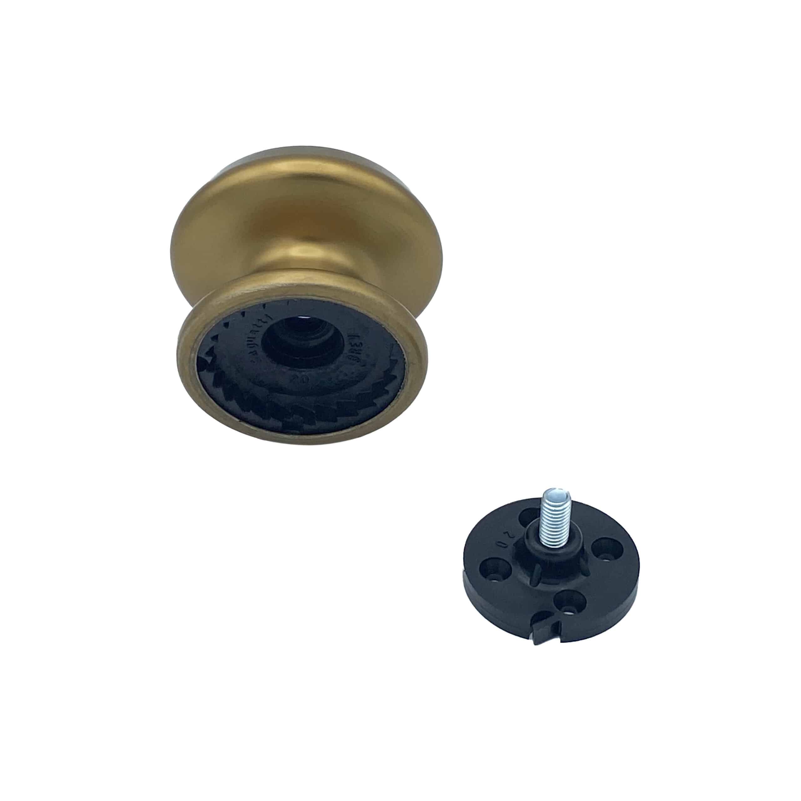 Bouton tirant de porte fixe Ø80 mm en aluminium Bronze poli - breveté - lot de 6 Bouton - Orange / cuivré – Image 3