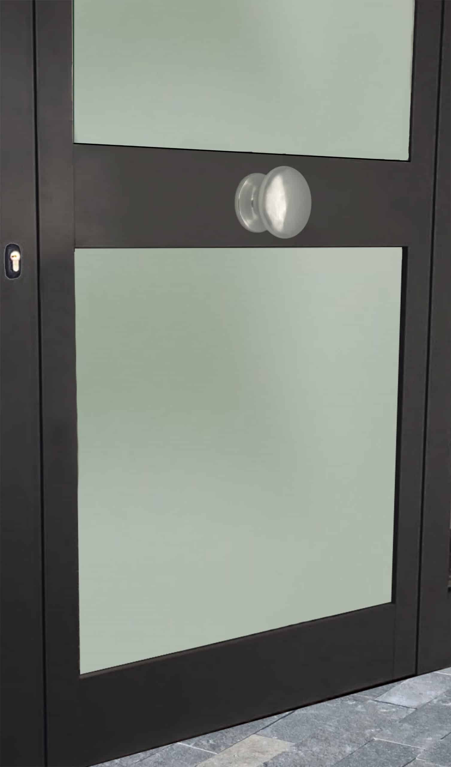 Bouton tirant de porte fixe Ø70 mm en aluminium Argent poli - breveté - lot de 6 Bouton - Gris / argent – Image 4