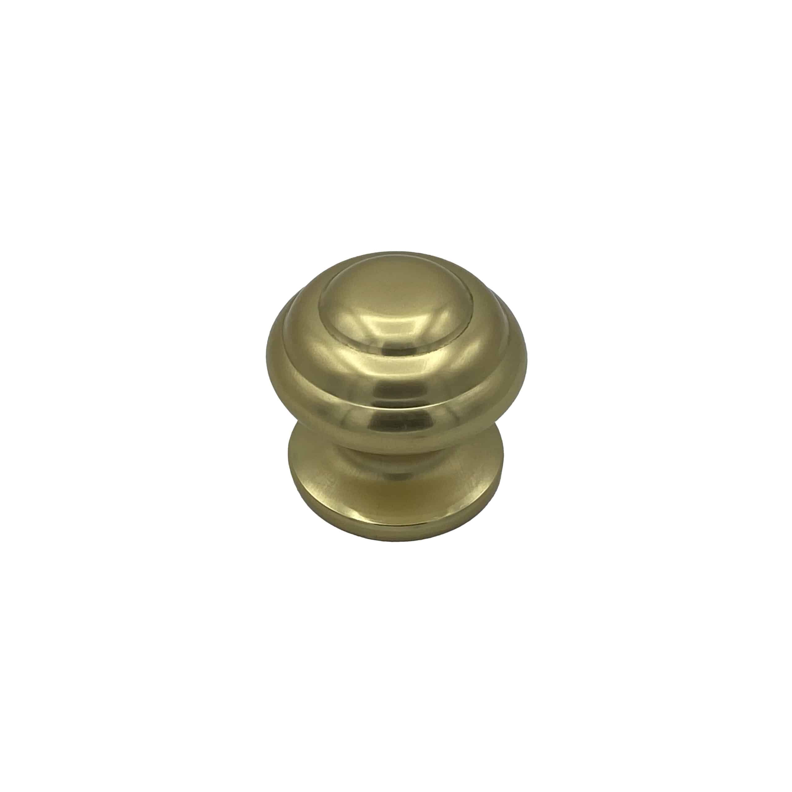 Bouton tirant de porte fixe Ø70 mm en aluminium Or poli - breveté - Jaune / doré