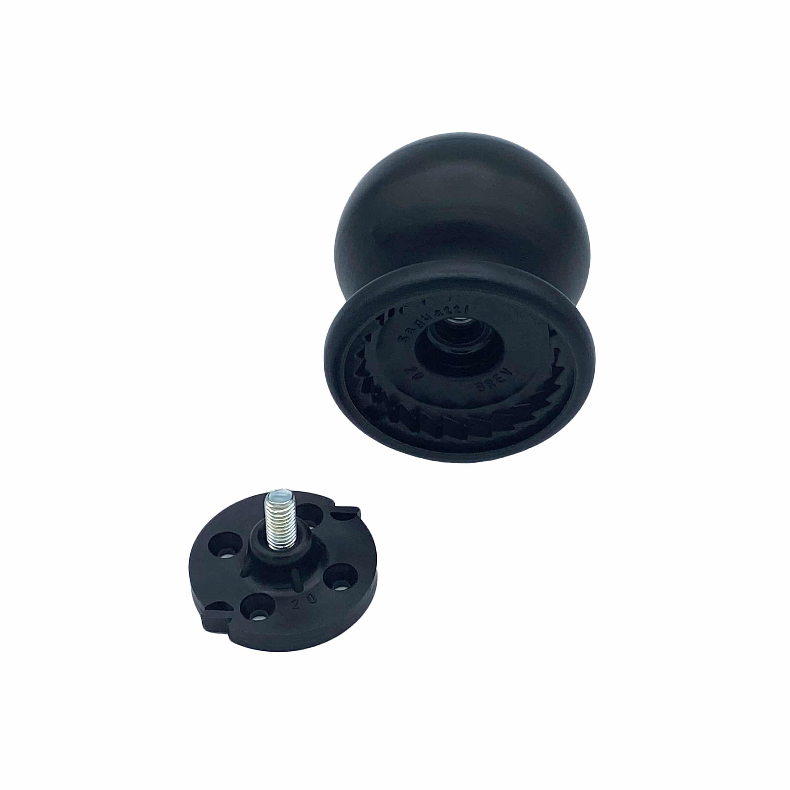 Bouton tirant de porte fixe Ø70 mm en aluminium Noir - breveté - lot de 6 Bouton - immagine 3